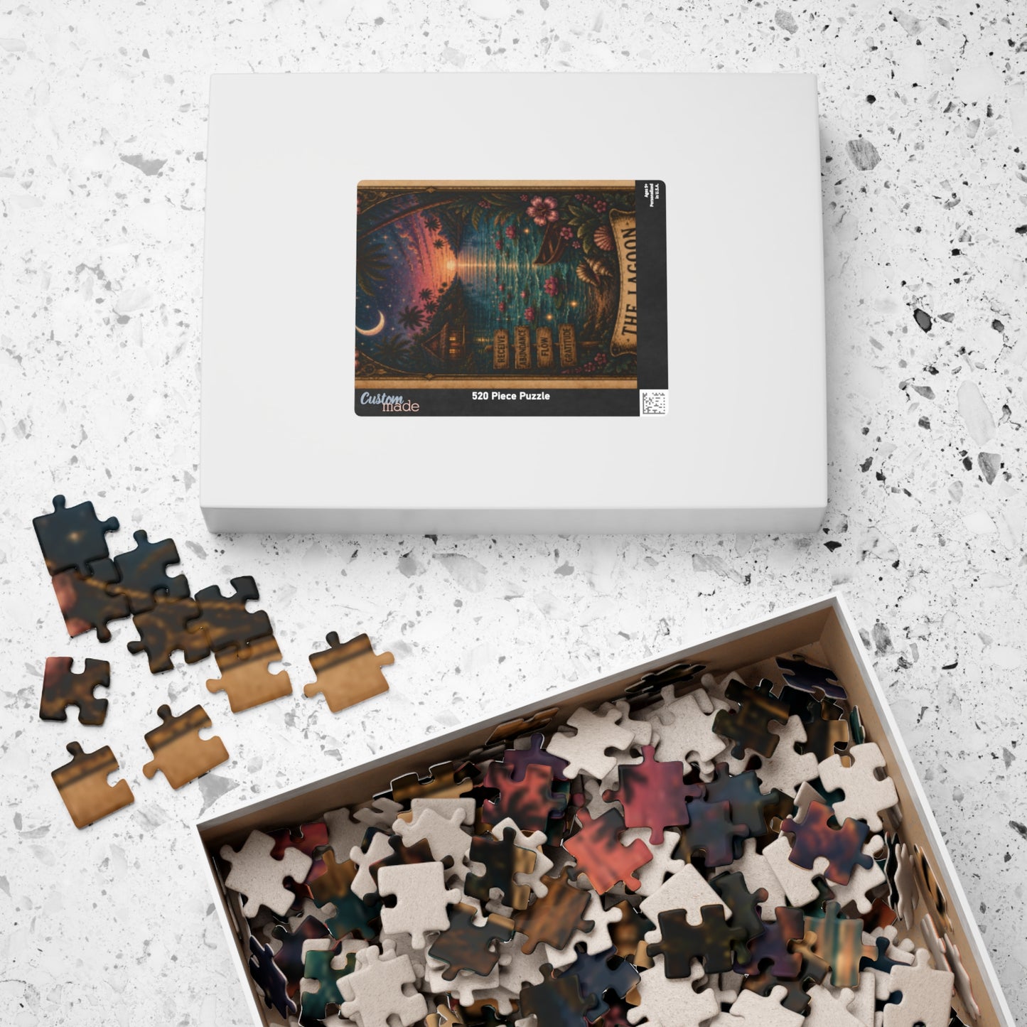 The Lagoon Jigsaw Puzzle — Tropical Tarot Art Puzzle (110–1014 Pieces)