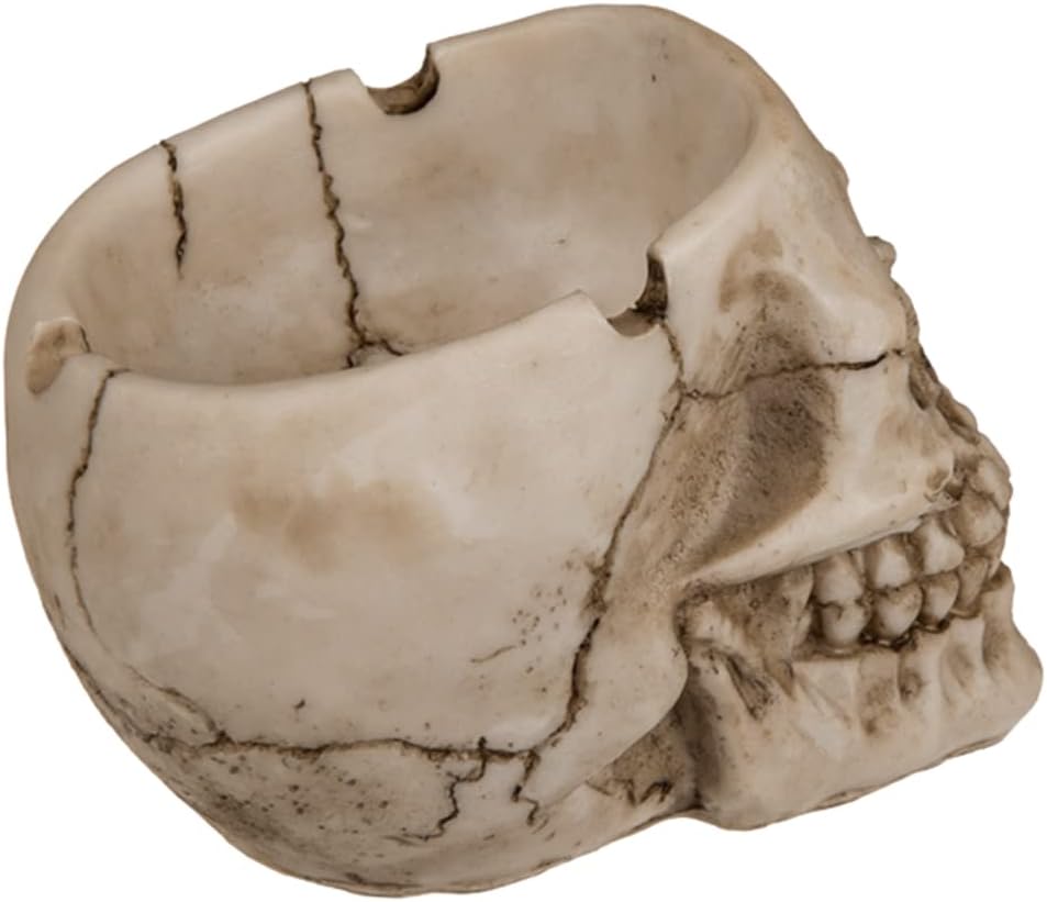 Out of the blue 78/5723 Polyresin Ashtray with Skull Design Approx. 12 cm