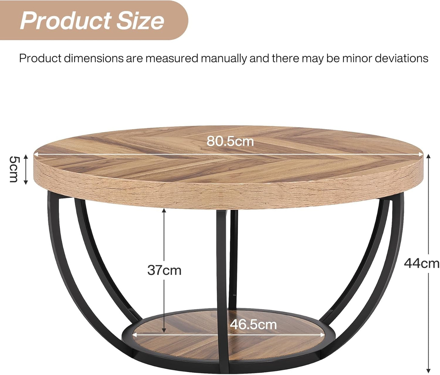 Round Coffee Table – Coastal Boho Living Room Accent | Kalm Westy