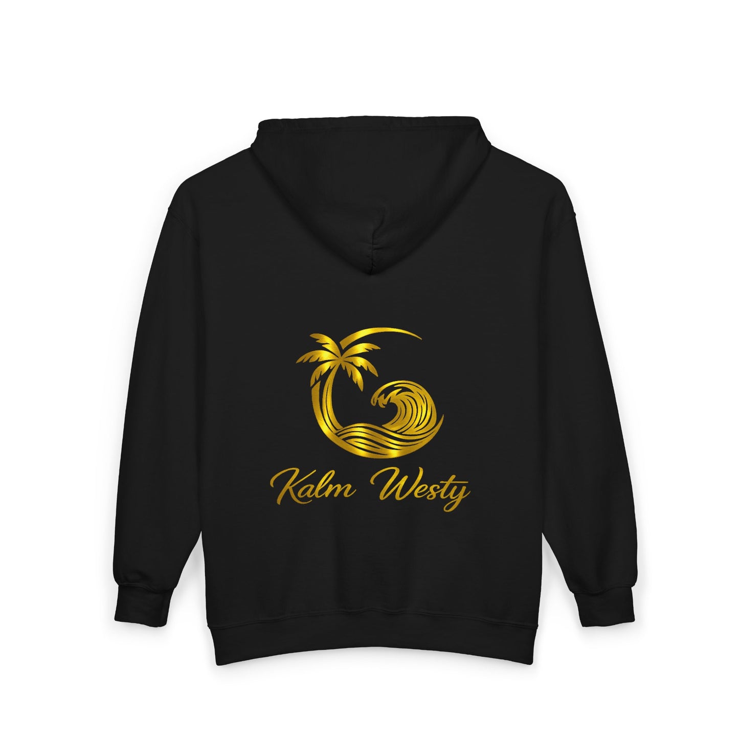 Zip Hoodie — Kalm Westy Gold Palm Logo