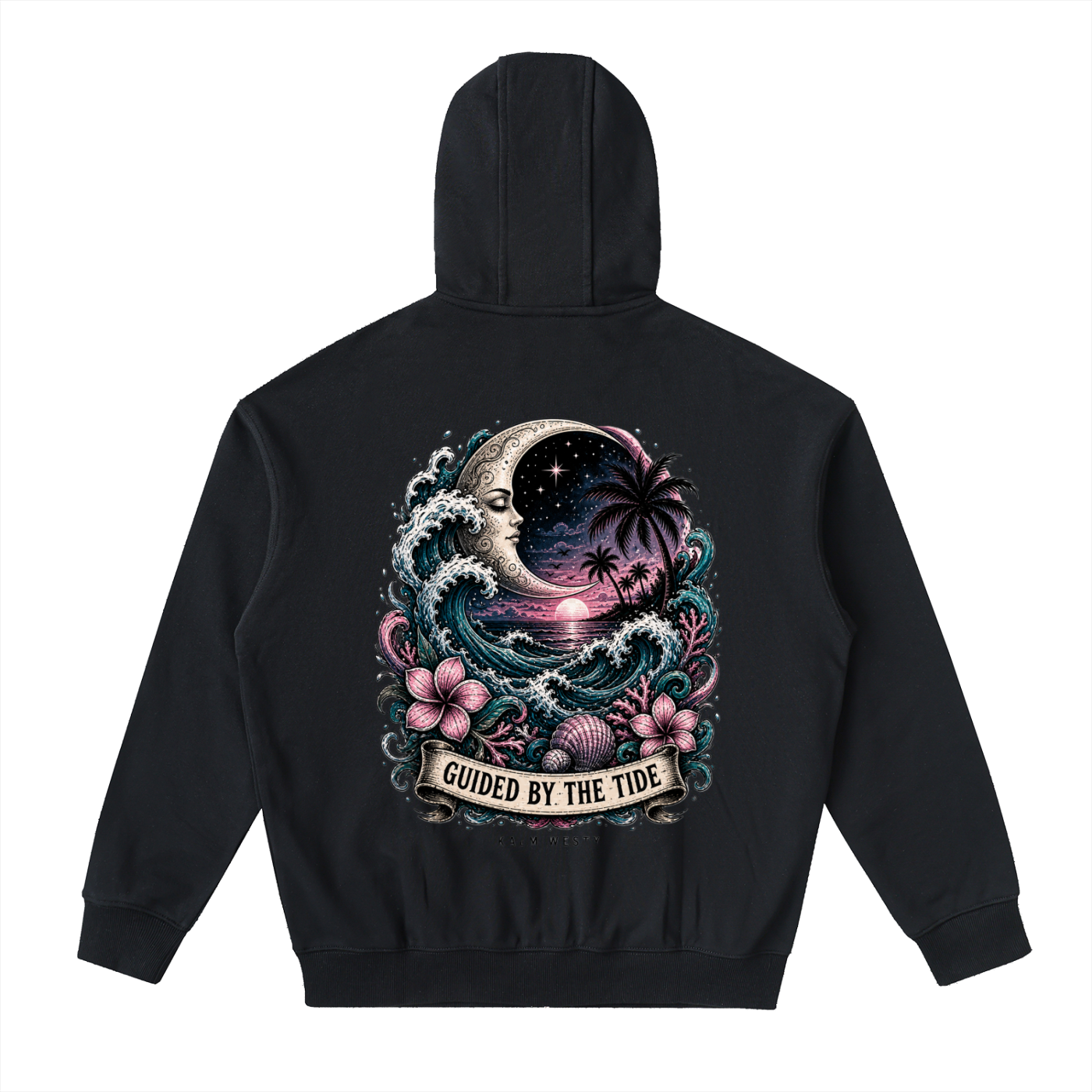 Drop-Shoulder Zip Up Hoodie