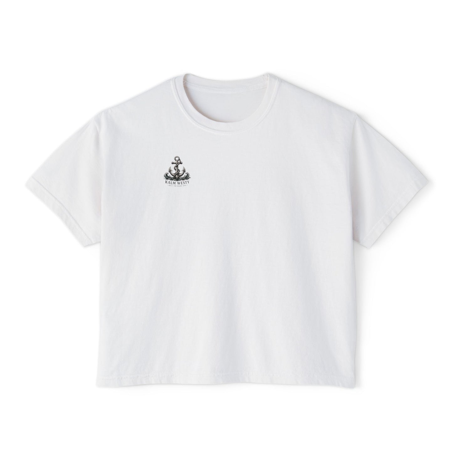 Boxy Graphic Tee – Tropical Anchor Coastal T-Shirt | Kalm Westy 🌺🌊