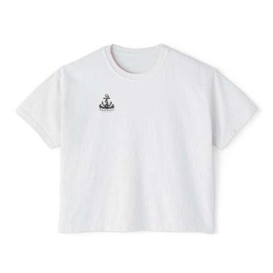 Boxy Graphic Tee – Tropical Anchor Coastal T-Shirt | Kalm Westy 🌺🌊