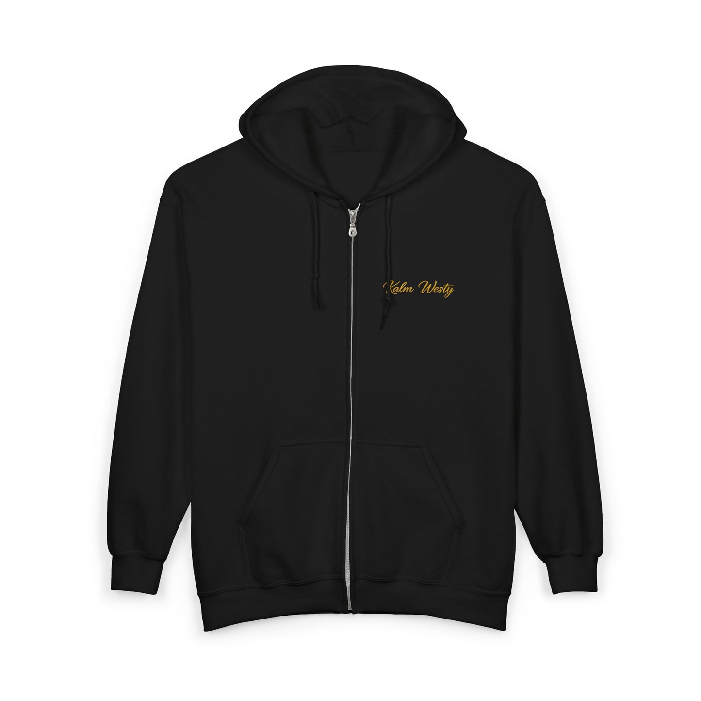 Zip Hoodie — Kalm Westy Gold Palm Logo