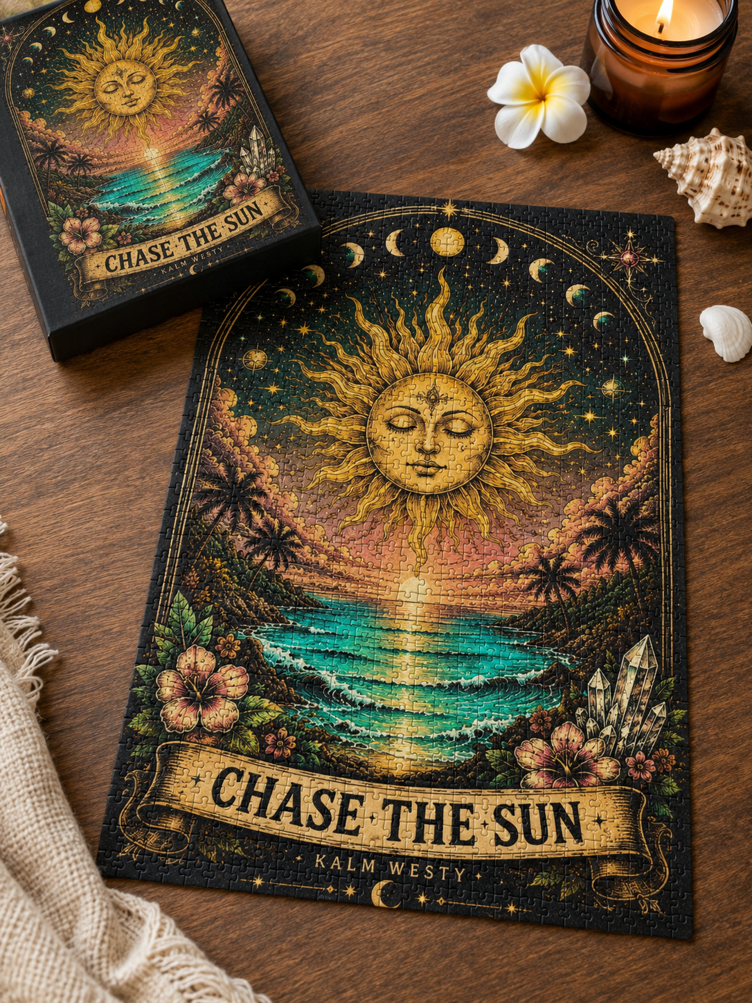 Sunrise Tarot Puzzle — “Chase the Sun” Scenic Jigsaw (110–1014 pcs)
