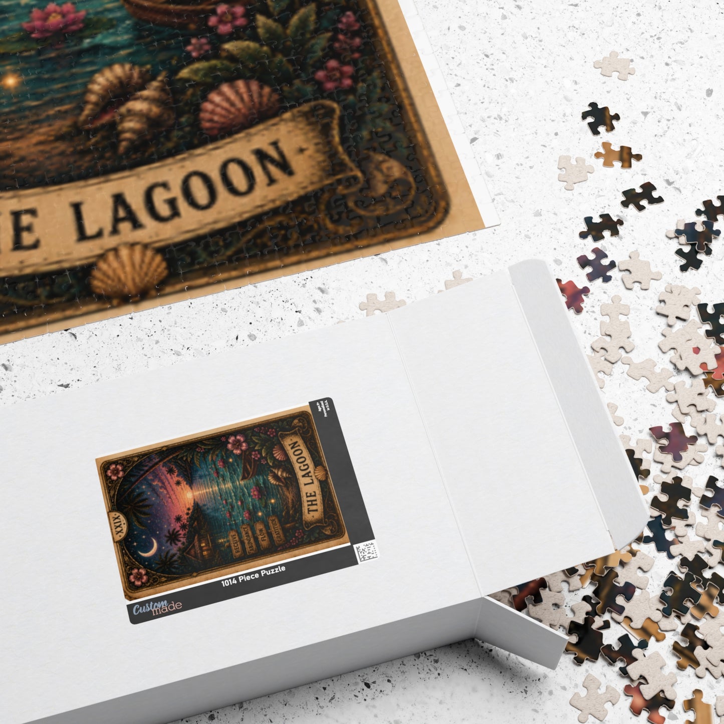 The Lagoon Jigsaw Puzzle — Tropical Tarot Art Puzzle (110–1014 Pieces)