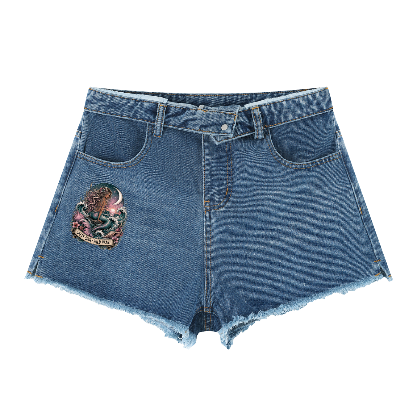 Women’s Vintage Wash High Rise Denim Shorts