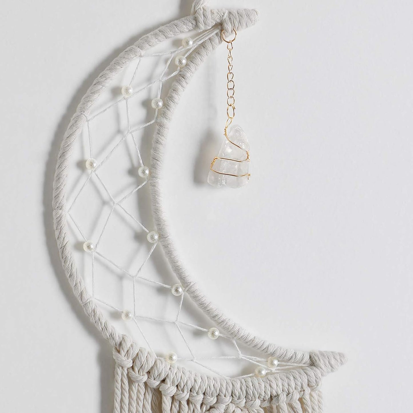 Moon Dreamcatcher Wall Hanging – Boho Macrame Decor | Kalm Westy