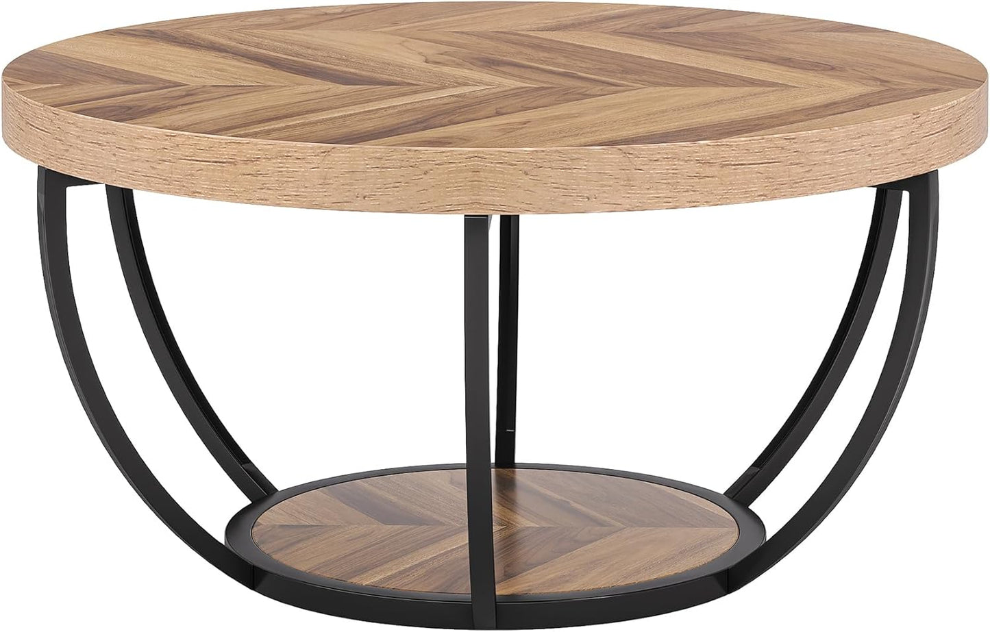 Round Coffee Table – Coastal Boho Living Room Accent | Kalm Westy