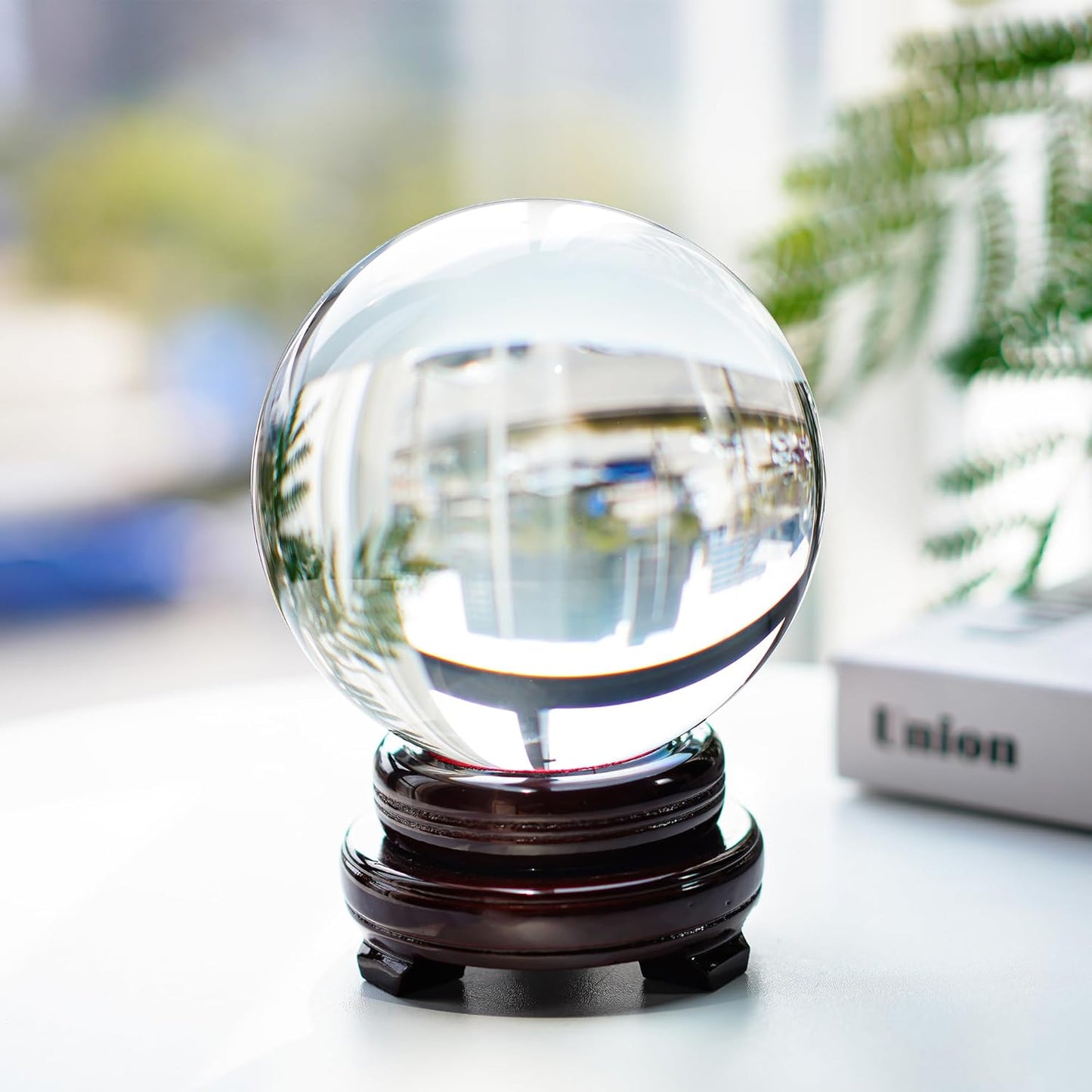 Clear K9 Crystal Ball with Stand – Fortune Telling Sphere | Kalm Westy 🌙