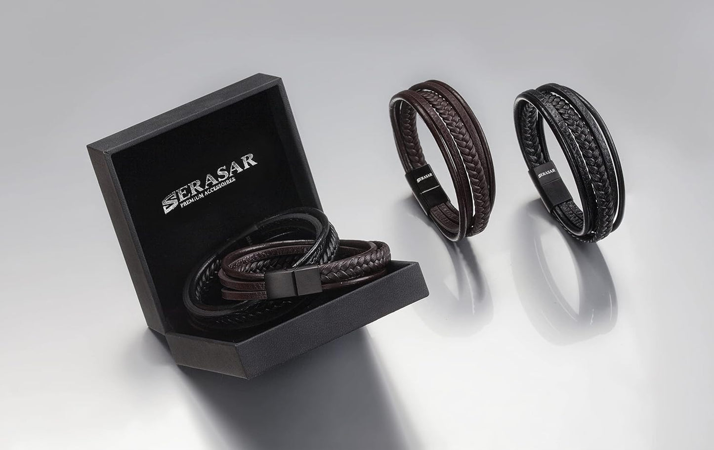 Coastal Tide Braided Leather Bracelet – Magnetic Clasp Edition 🌊