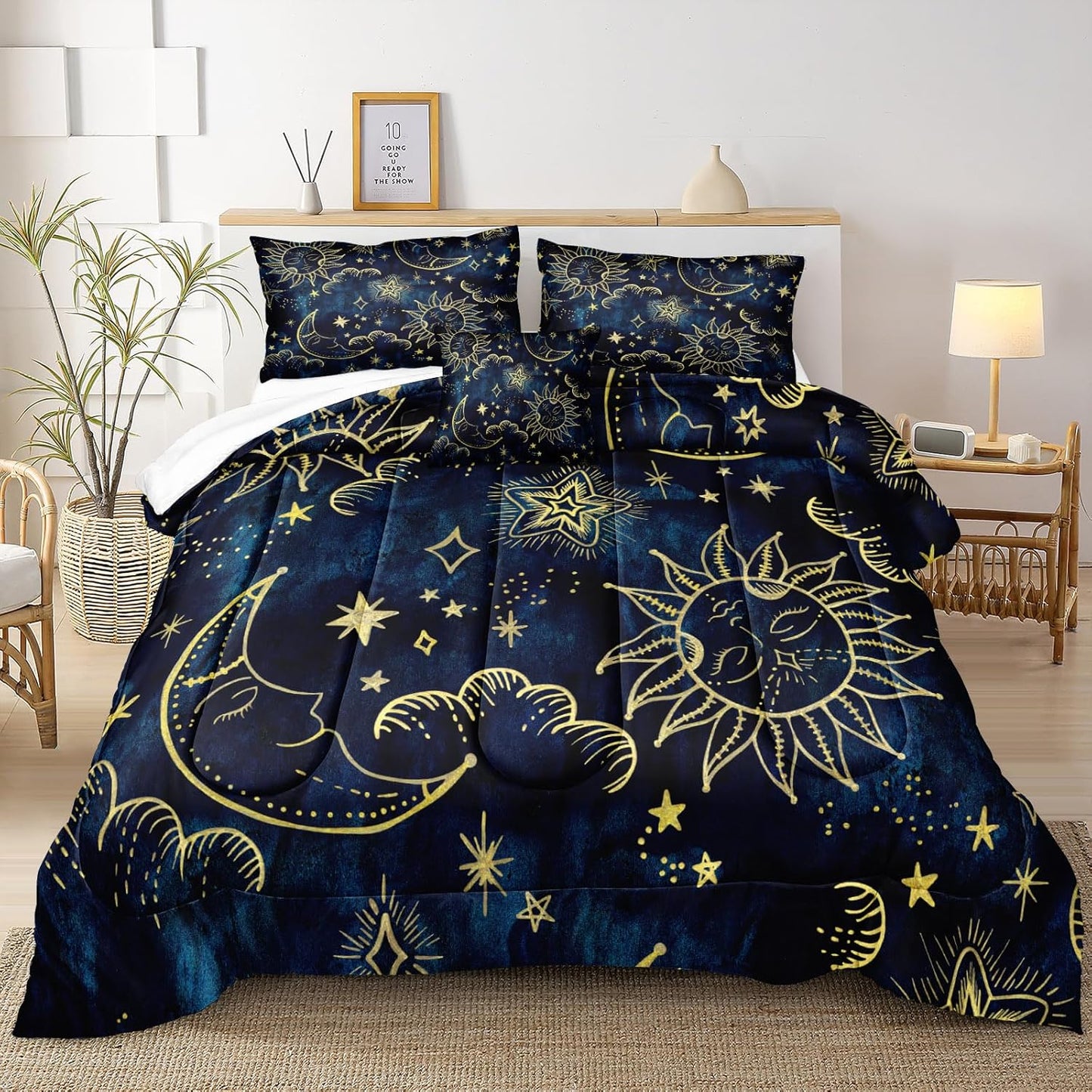 Sun & Moon Comforter Set | Celestial Boho Bedding