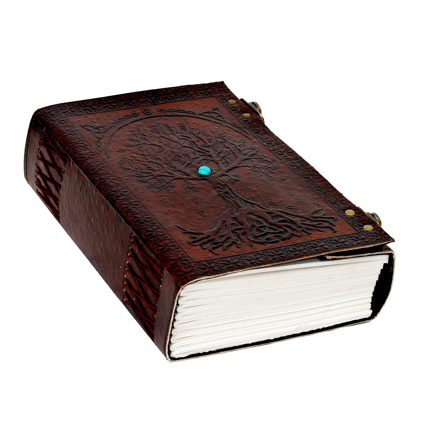 Sun & Moon Leather Journal | Celestial Spiritual Notebook