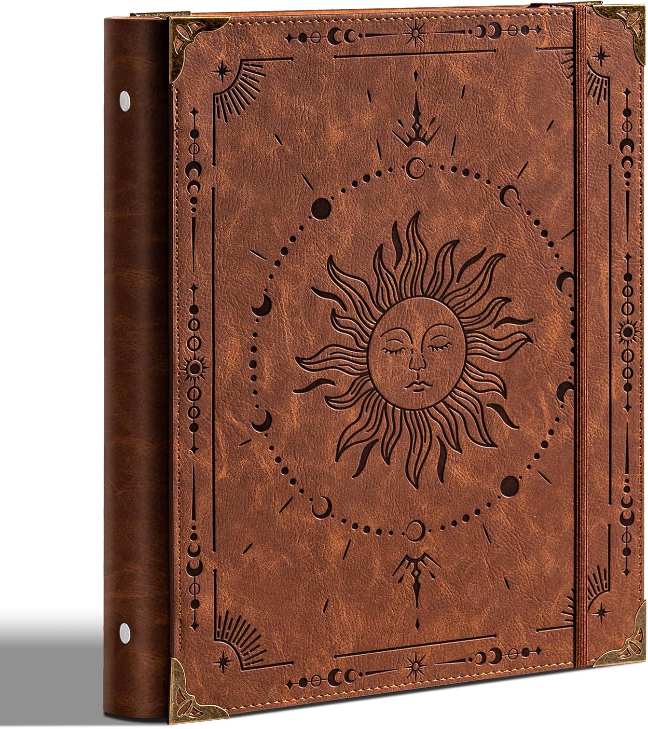 Tree of Wisdom Leather Binder – Coastal Grimoire Organizer 🌿📖