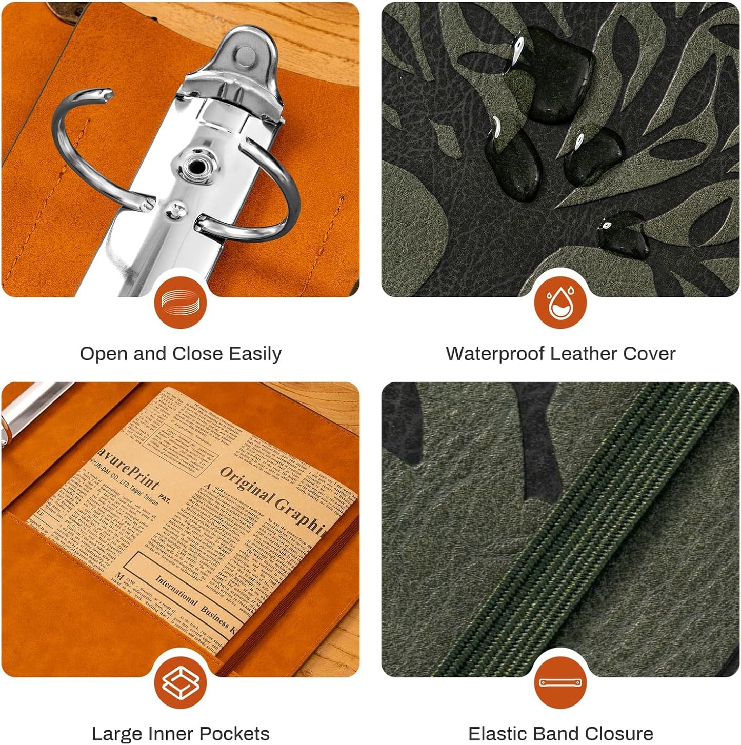 Tree of Wisdom Leather Binder – Coastal Grimoire Organizer 🌿📖