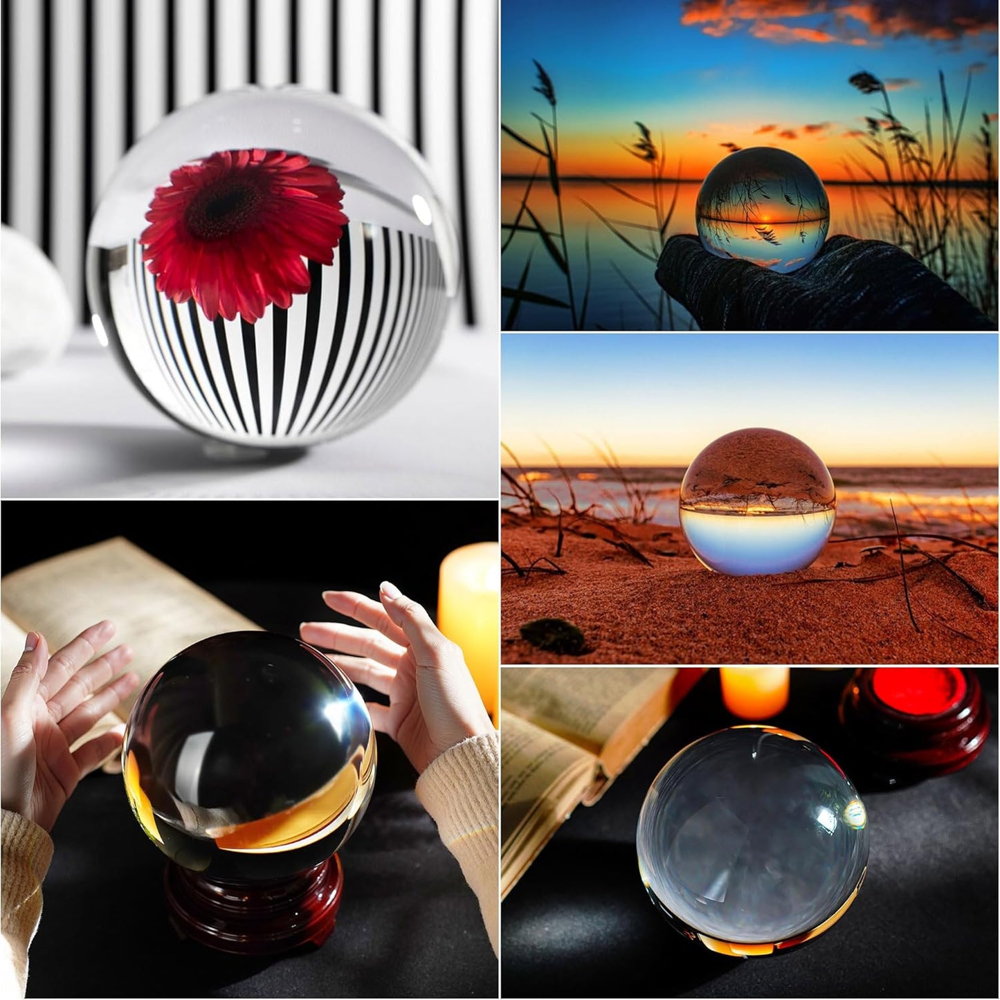 Clear K9 Crystal Ball with Stand – Fortune Telling Sphere | Kalm Westy 🌙