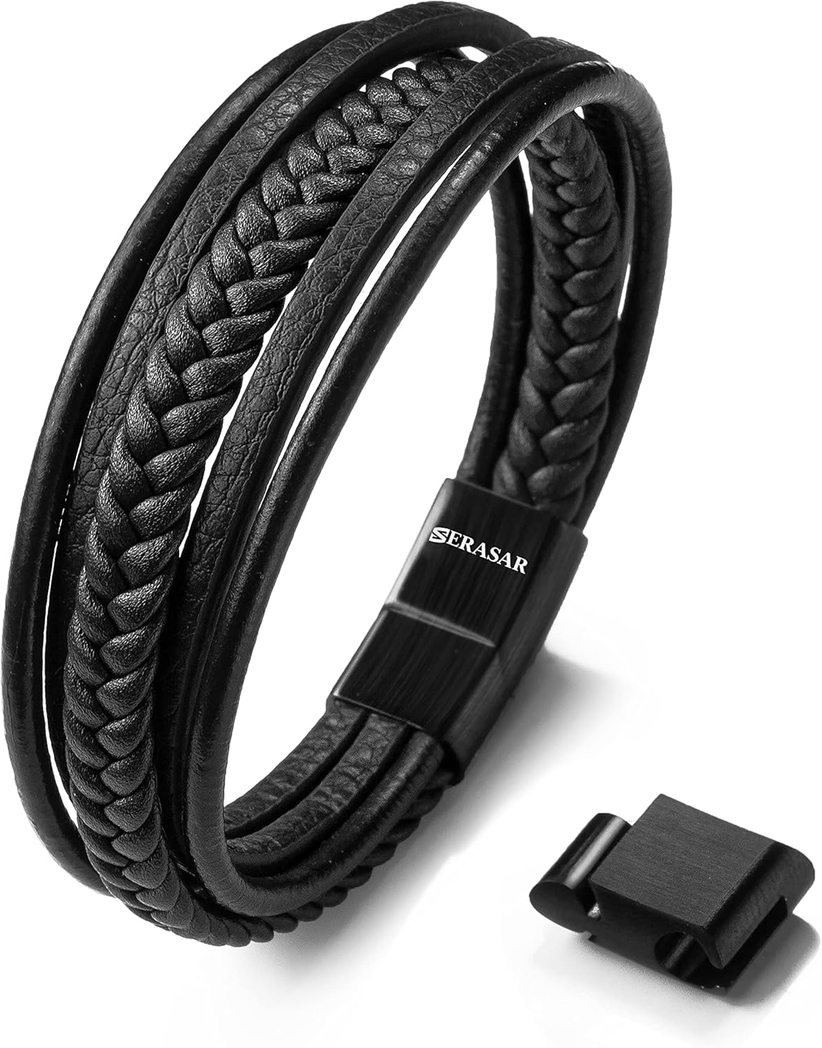 Coastal Tide Braided Leather Bracelet – Magnetic Clasp Edition 🌊