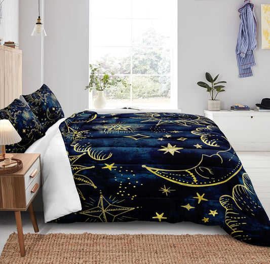 Sun & Moon Comforter Set | Celestial Boho Bedding
