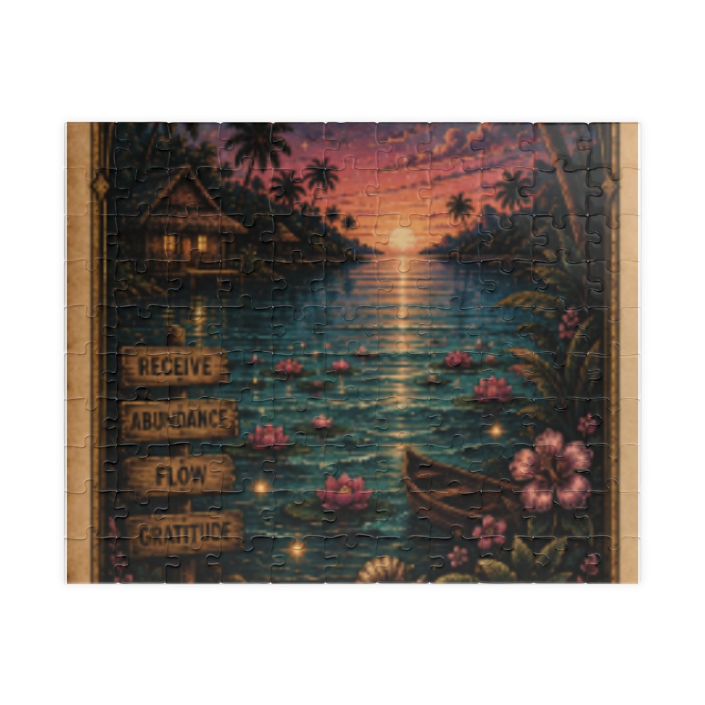 The Lagoon Jigsaw Puzzle — Tropical Tarot Art Puzzle (110–1014 Pieces)