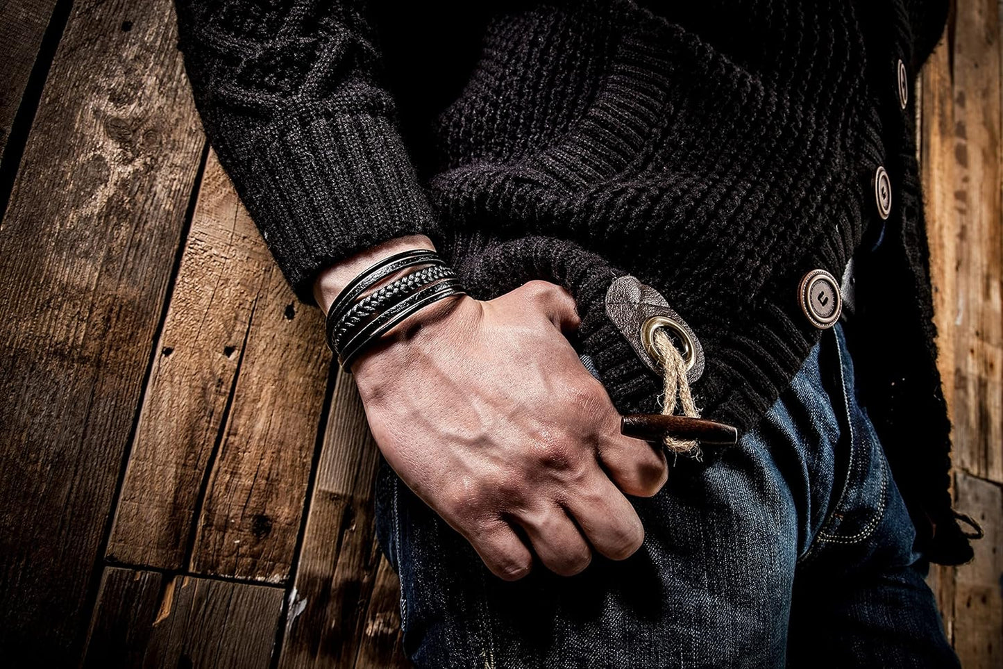 Coastal Tide Braided Leather Bracelet – Magnetic Clasp Edition 🌊