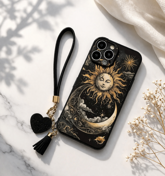 Celestial Moon Phone Case | Spiritual Boho Phone Cover